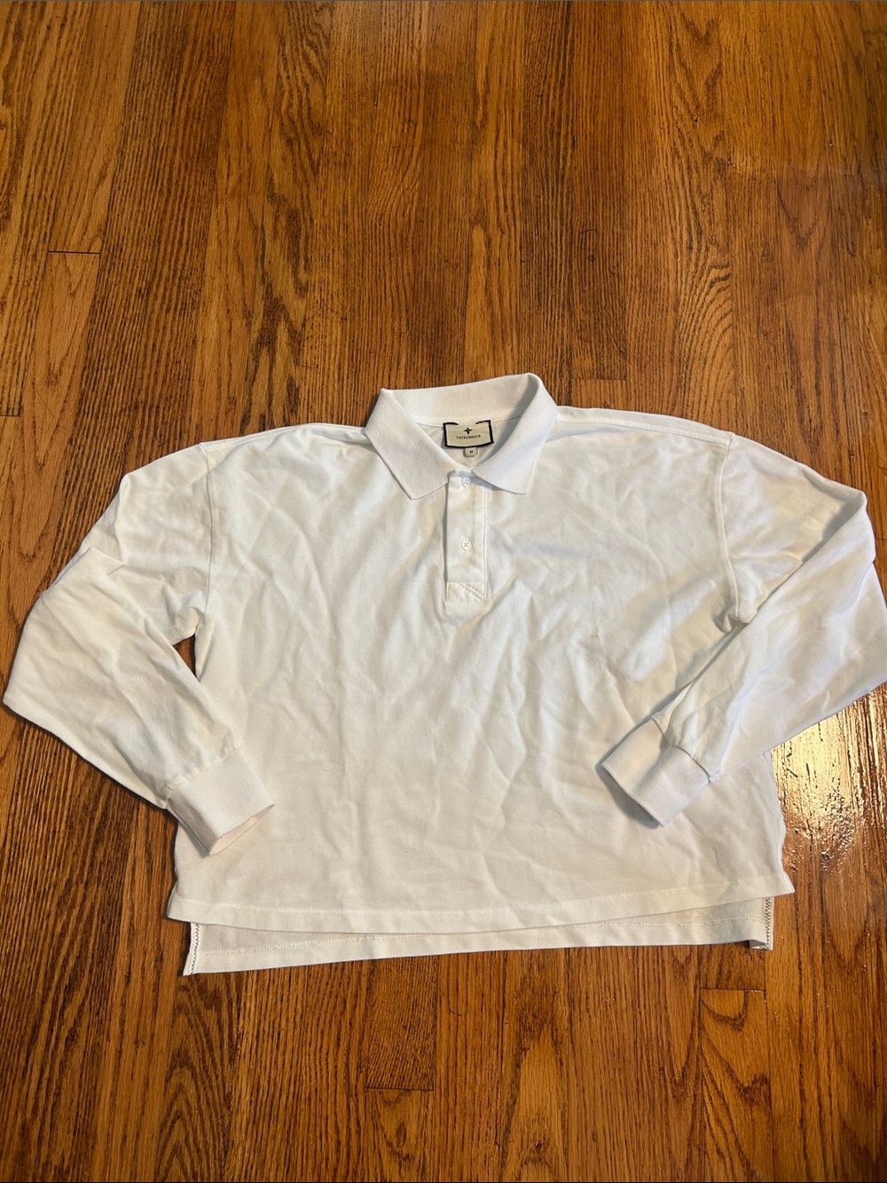 Tuckernuck White Long-Sleeve Polo
